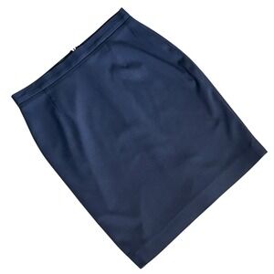 Nicole Miller Mary Kay Navy Jacquard Pencil Skirt Size 10R Career Workwear